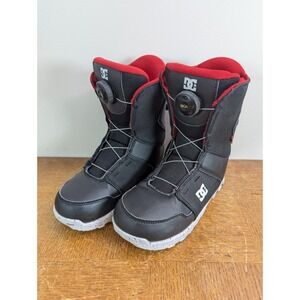 DC Scout 2023 Youth Snowboard Boots Size 6 Black / Red - BOA Closing - Excellent